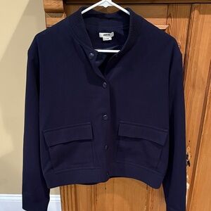Jason Wu Women's Dark Blue Bomber Jacket Size L